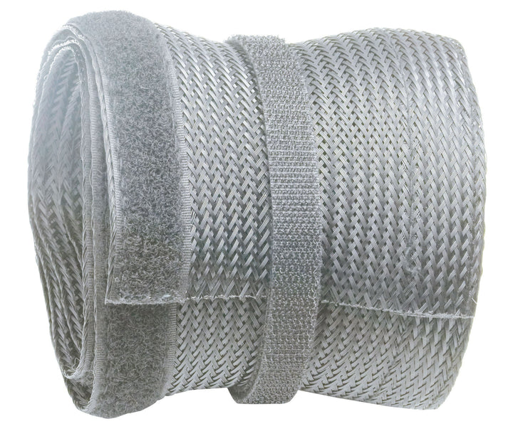 RICOO Kabelkanal Grau 500cm lang x 13,5cm breit Z9135G-5 Kabelschlauch wiederverschliessbar mit Klet