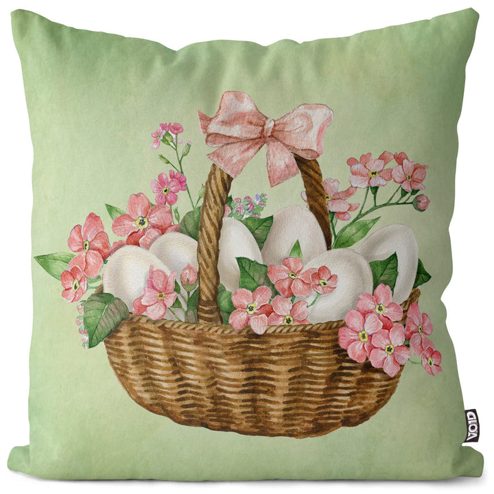 VOID Eierkorb Blumen 80x80 Kissenhülle Polyester Zierkissen Couchkissen Ostern Osterdeko Deko 70 x 7