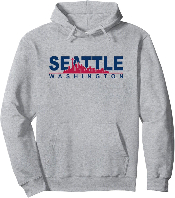 Seattle Washington Cityskype - Skyline von Seattle Pullover Hoodie