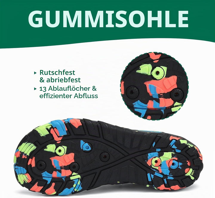 SAGUARO Kinder Badeschuhe rutschfeste Schnell Trocknend Aquaschuhe Gr.24-36 25 EU St 1 Blau A, 25 EU