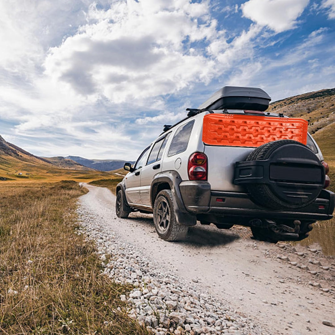 FIVMEN Sandbleche 2 Stück Anfahrhilfe mit Aufbewahrungstasche Offroad Zubehör für Wohnmobil Geländew