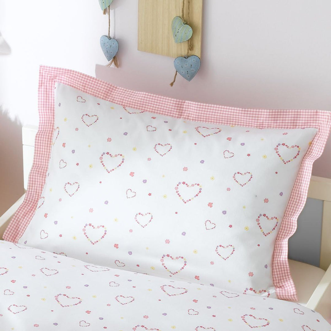 Lorena Mako-Satin Bettwäsche Lilly Kissenbezug einzeln 40x40 cm kariert 40 cm x 40 cm rosa kariert,