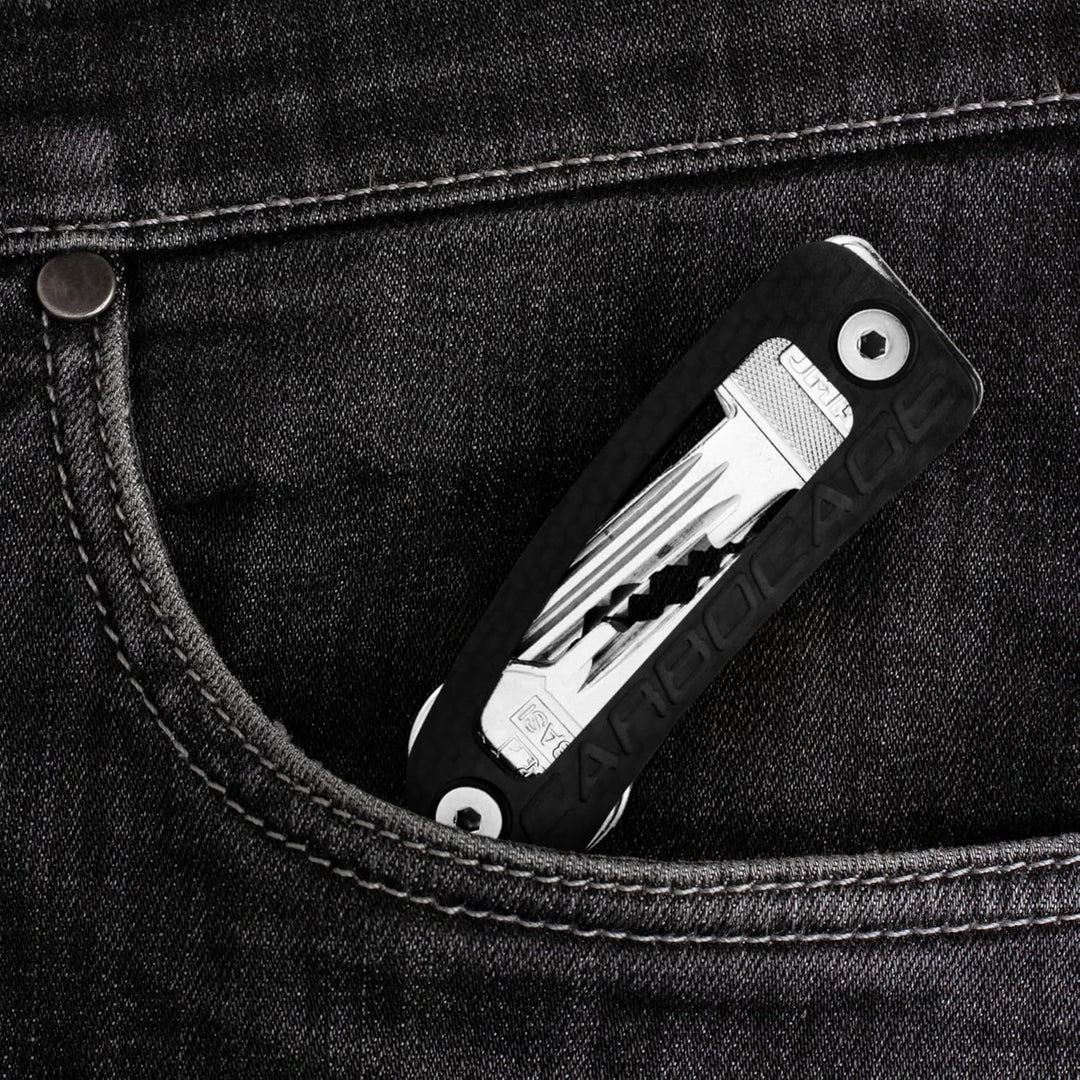 CARBOCAGE KEYCAGE - Key Organizer Carbon - Schlüsselorganizer - Schlüsselbund bis zu 14 Schlüssel
