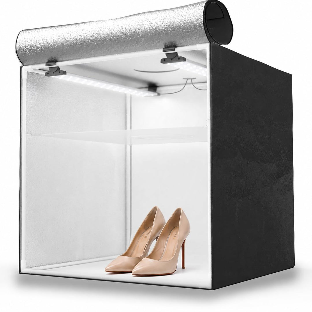 HAVOX - Fotostudio HPB-60D - Masse 60x60x60cm - 2X Dimmbare LED-Beleuchtung Tageslicht 5500k - 13,00
