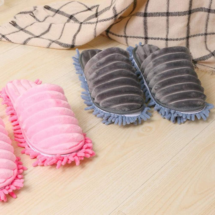 1 Paar Bodenwischer Lazy Slippers Hausschuhe Mop Schuhe Reinigungspantoffeln Putzschuhe Microfaser S