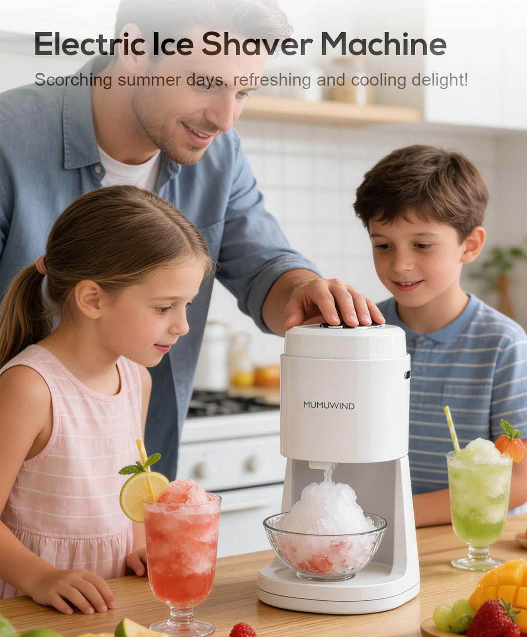 Slushy Maker Ice Shaver, ice crusher, slush-ijsmachine, Elektrische crushed ice maker is geschikt vo