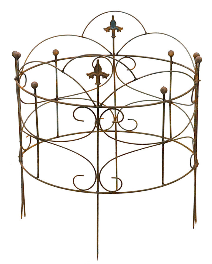 ecosoul Staudenhalter Strauchhalter bodennah 2-teilig rund Rankhilfe Beet Metall Eisen Rost Deko