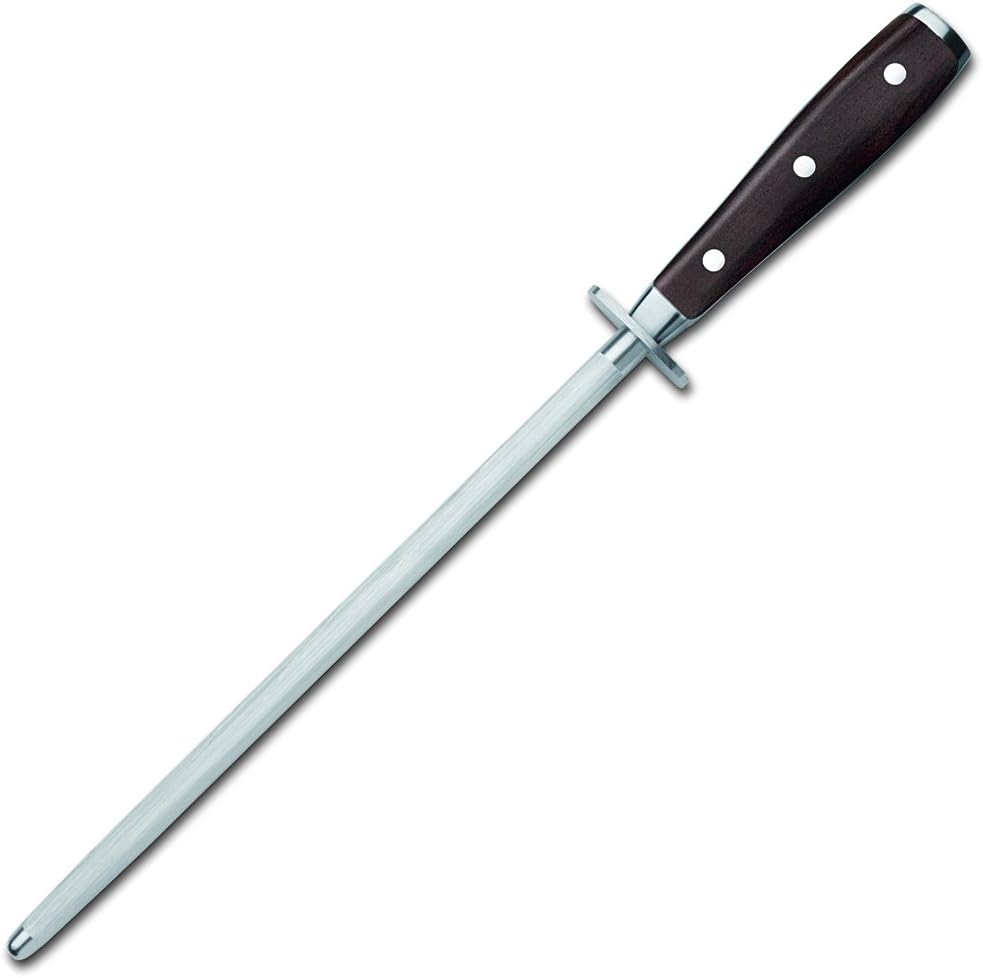 Wüsthof Wetzstahl 26 cm, Ikon (4468), Holzgriff aus Grenadill, zum Schärfen von hochwertigen Küchenm