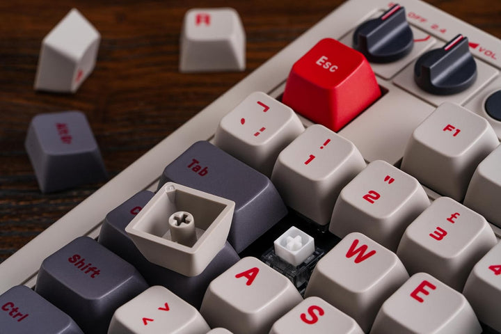 8Bitdo retro mechanische Tastatur, Bluetooth/2.4G/USB-C heiss austauschbare Gaming-Tastatur mit 87 T