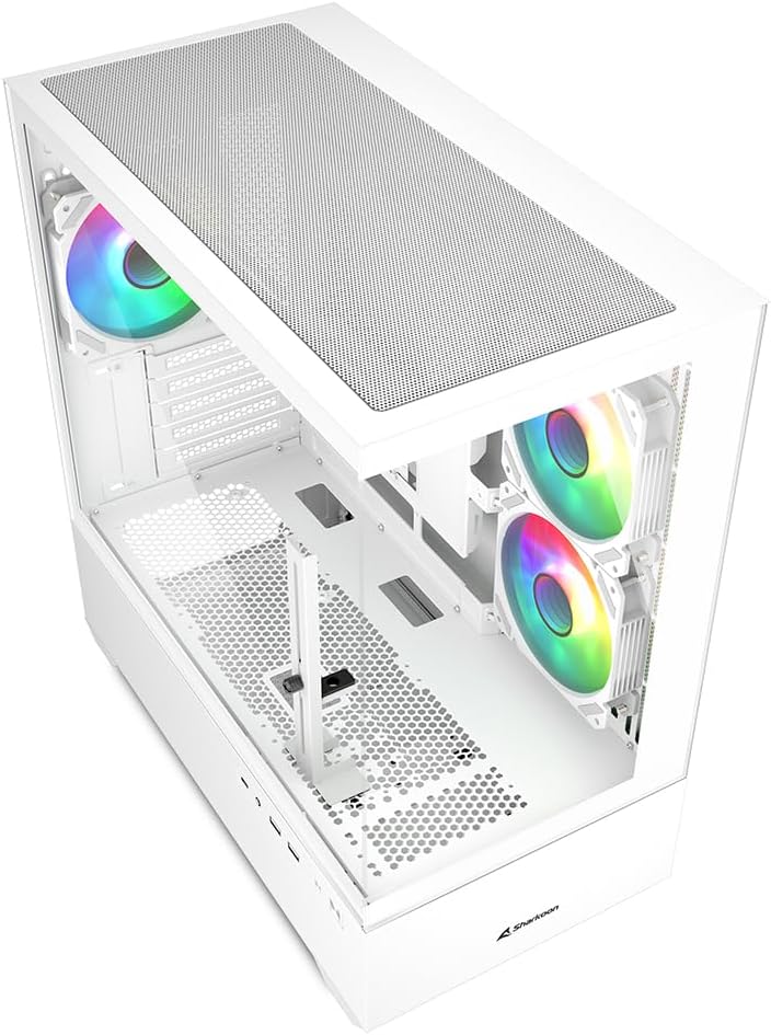 Sharkoon MK6 RGB PC Gehäuse, Micro-ATX, Weiss