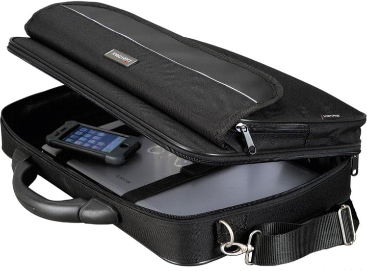 Lightpak Laptoptasche Elite S für 15 Zoll Notebooks, Umhängetasche aus Polyester mit Organizer-Fach