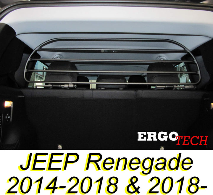 ERGOTECH Trenngitter Hundegitter Schutzgitter kompatibel mit Jeep Renegade, RDA65HBG-M, für Hunde un