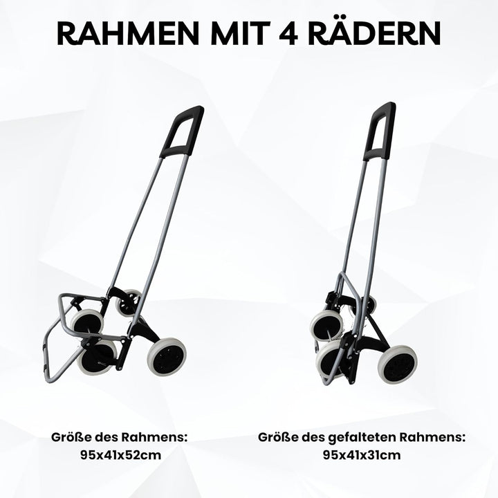 40Liter Wasserabweisender Trolley Einkaufstrolley Klappbar, Shopping Trolley, Einkaufswagen Faltbar,