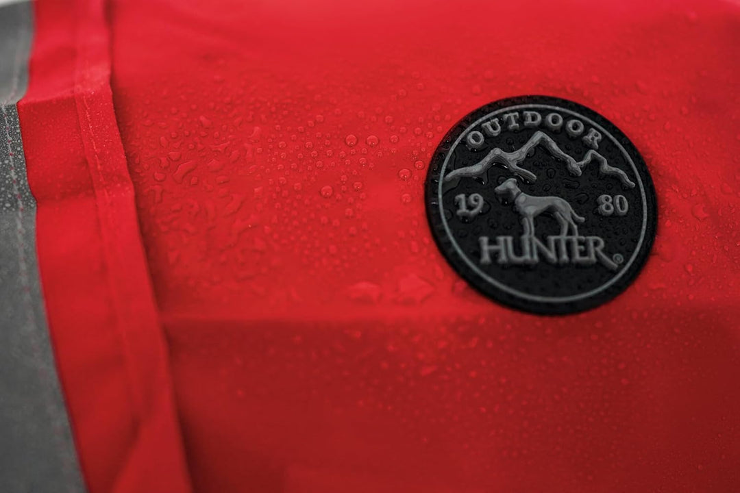 HUNTER UPPSALA RAIN Hunde-Regenmantel, mit reflektierenden Streifen, 50, rot rot 50, rot 50
