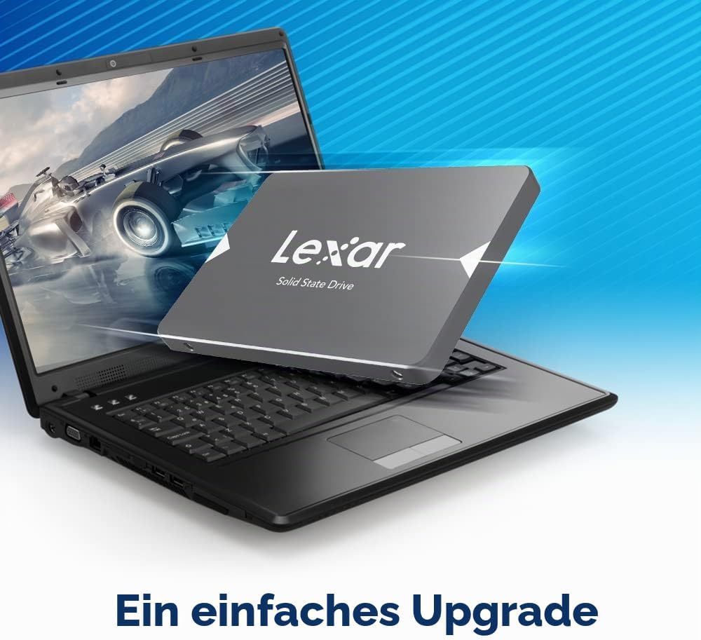 Lexar NS100 2,5" SATA III (6Gb/s) Interne SSD 128GB, Solid-State-Laufwerk, Bis zu 520 MB/s Lesen, fü