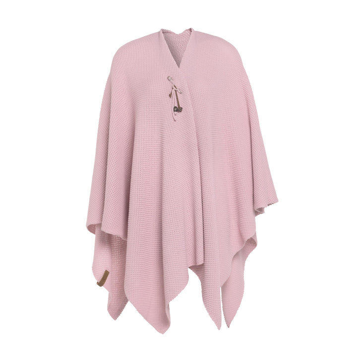 KNIT FACTORY - Jazz Poncho - Elegant Gestrickter Damen Cape - Wickelschal mit Wolle - Hochwertige Qu