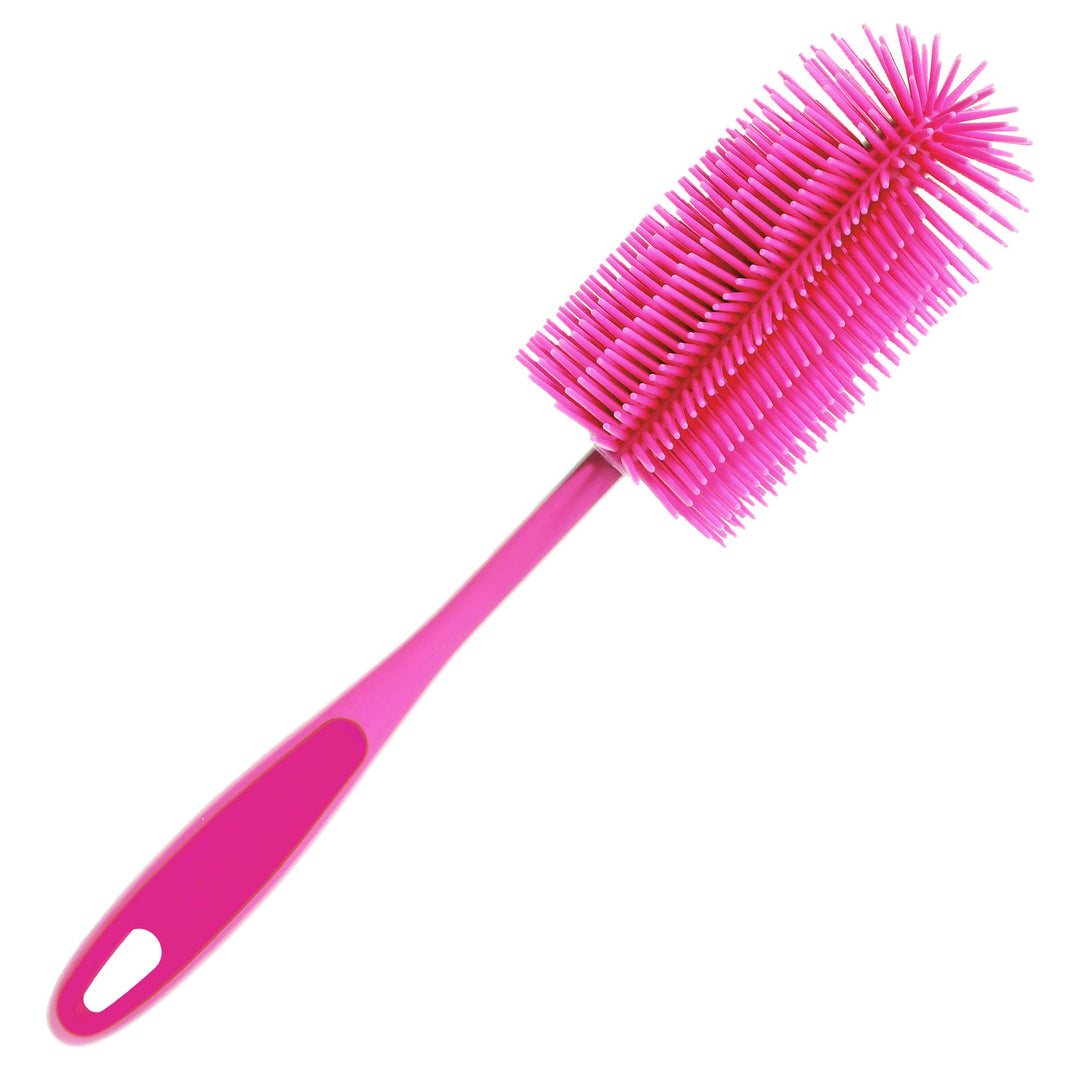 Kochblume Spülbürste Rund aus Silikon, in der bunten Box (pink), Pink