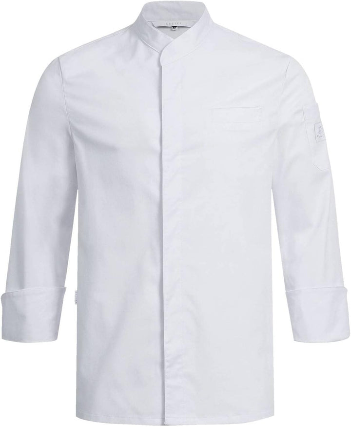 Greiff Gastro-Moda Cuisine Herren Kochjacke Regular-Fit Weiss S, Wei&#xDF; S