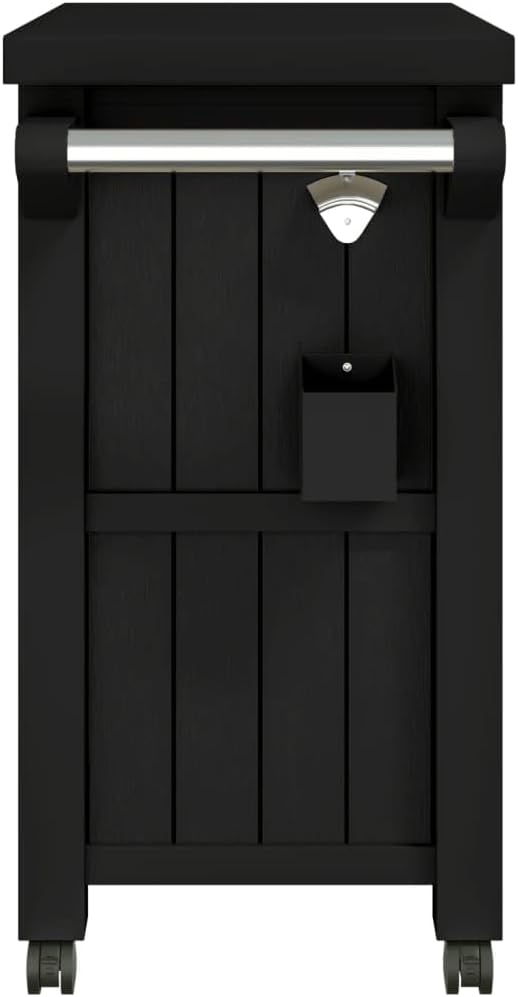 vidaXL 3 in 1 Servierwagen, Rollwagen für den Aussenbereich, Getränkewagen mit Stauraum 1 Ablage 1 K