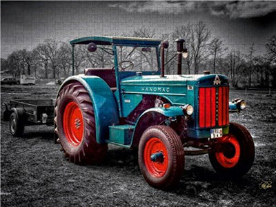 CALVENDO Puzzle Oldtimer Traktor Hanomag 1000 Teile Lege-Grösse 64 x 48 cm Foto-Puzzle Bild von Pete