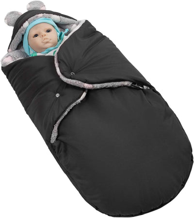 millybo Fusssack Baby Einschlagdecke für Winter geeignet für Kinderwagen Babyschale Babybett Autosit