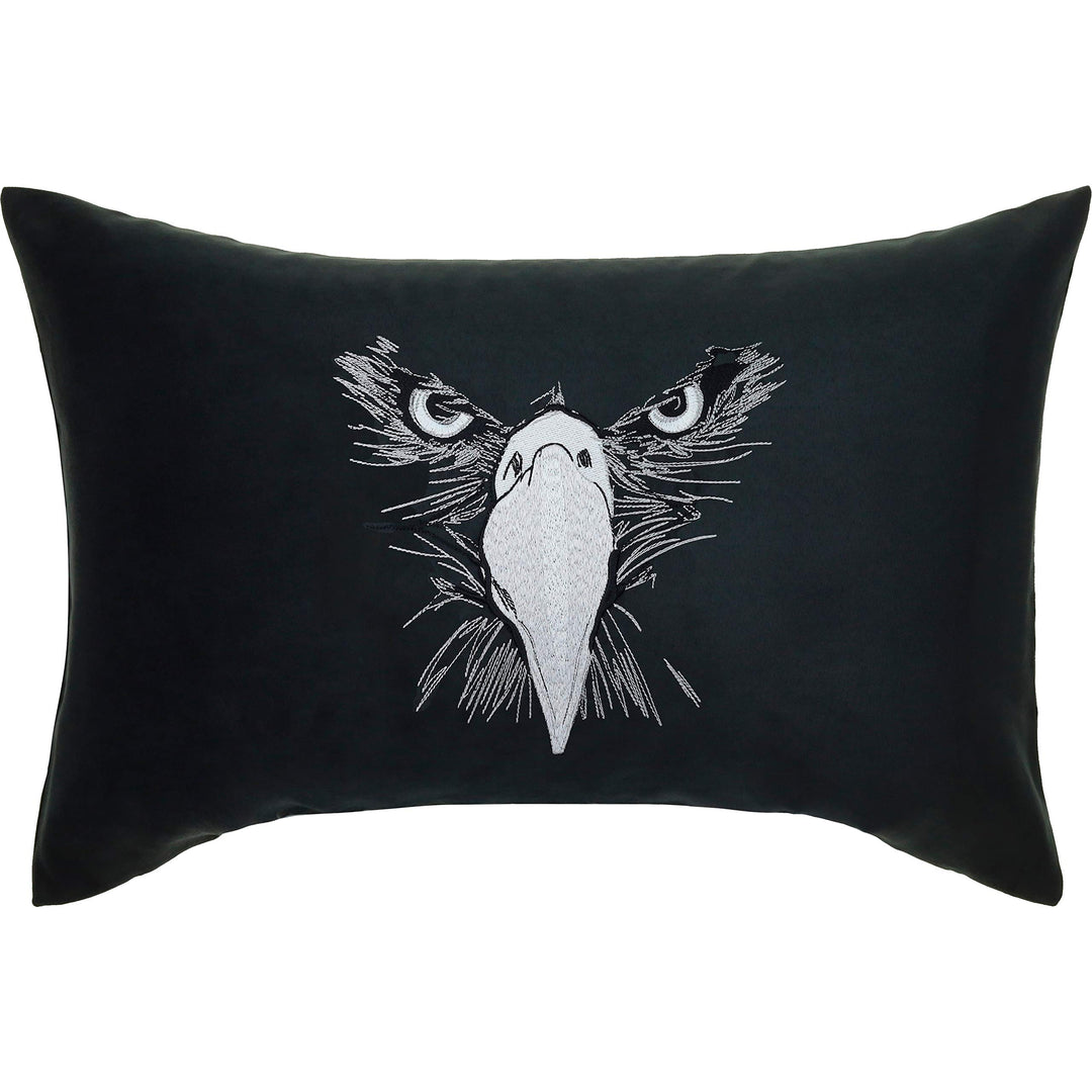 Wikinger Kissen mit Füllung 40x60cm schwarzer Adler Wikinger Dekoration Adlerkopf Wohnzimmer Dekokis