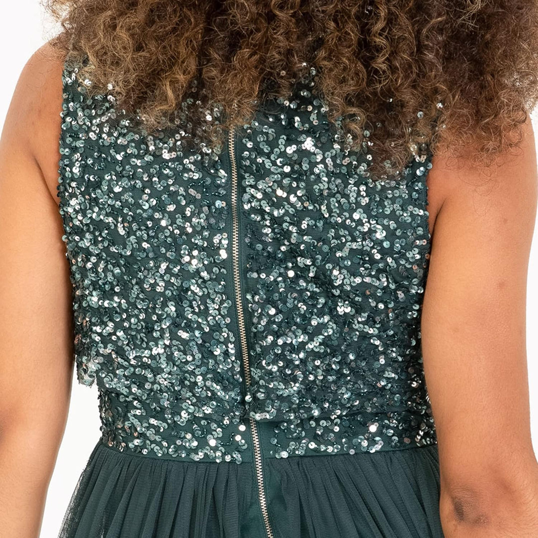 Maya Deluxe Damen Bridesmaid Dress Emerald Green 48, Emerald Green 48