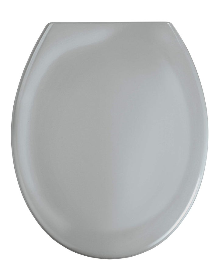 WENKO WC-Sitz Ottana Hellgrau, hygienischer Toilettensitz mit Absenkautomatik, WC-Deckel mit Fix-Cli