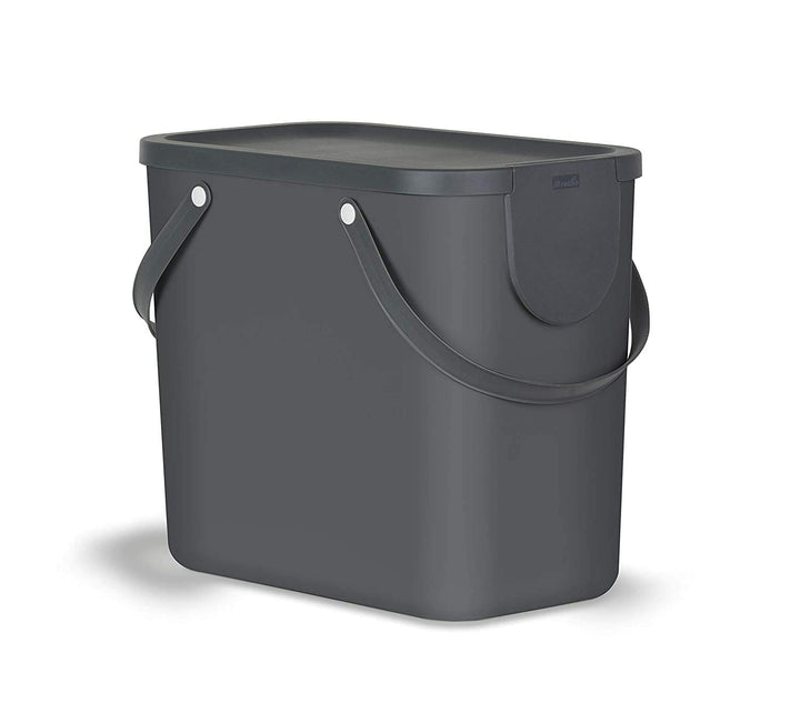Rotho Albula Mülltrennungssystem 25l für die Küche, Kunststoff (PP) BPA-frei, anthrazit, 25l (40.0 x