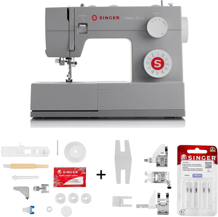 Singer Heavy Duty HD 4423 Nähmaschine mit verstärktem Motor und exklusivem BONUS-SET VON CUCIREONLIN
