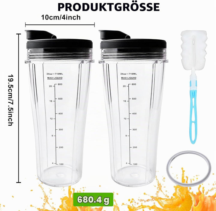 Mixer Ersatzteile Für Ninja, 2 Stück Becher Ersatzteile Für Ninja, Ersatzteile Für Mixer Ss100, Ss10