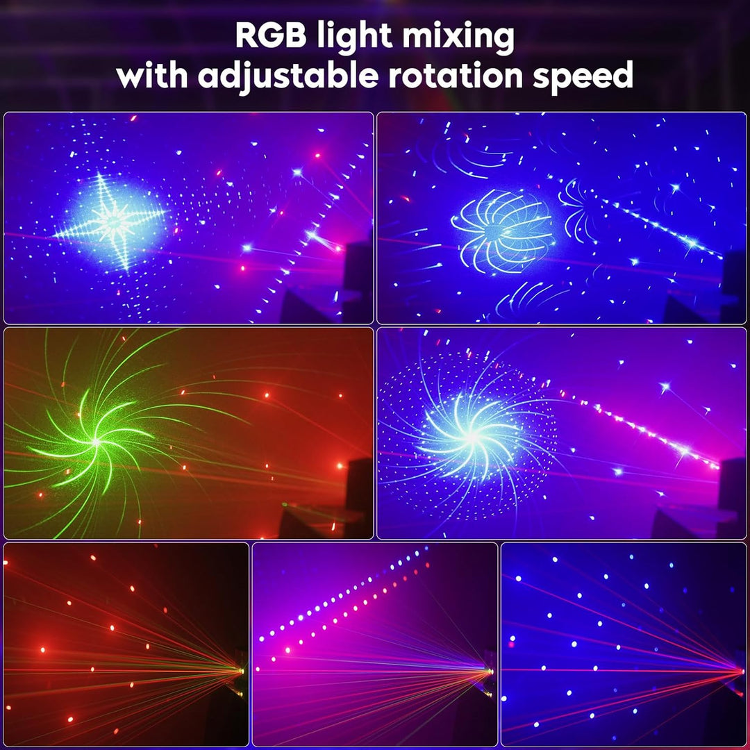 Discolicht Partylicht,DMX 9 Lens LED RGB Bühne Licht Stroboskop Beleuchtung Effekt Dj Projektor mit