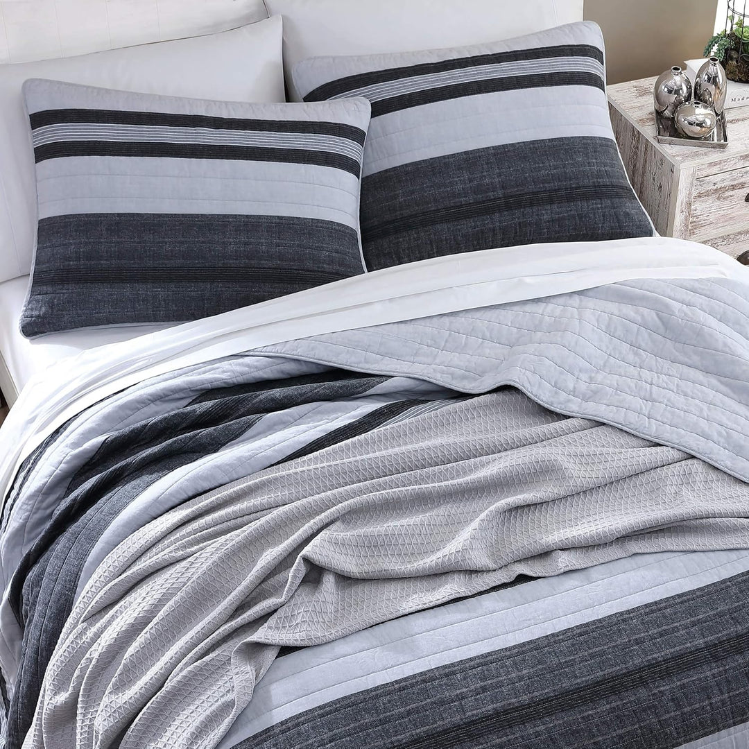 Nautica - Queensize-Bettwäsche-Set, Baumwolle, wendbar, Heimdekoration für alle Jahreszeiten (Ardmoo
