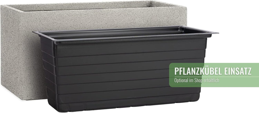 Pflanzwerk® Pflanzkübel TUB Granit Grau 30x60x30cm *Frostbeständiger Blumenkübel* *UV-Schutz* *Quali
