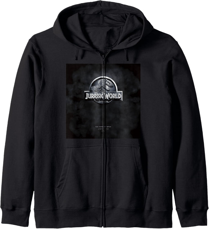 Jurassic World Filmposter mit dunklem Logo Kapuzenjacke