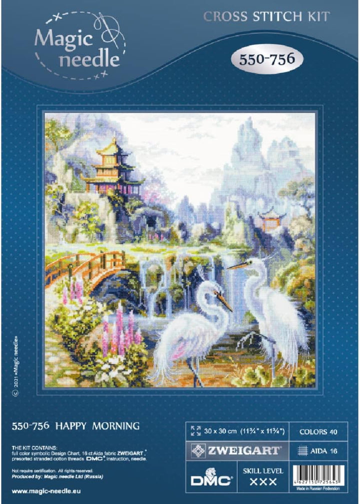 Magic Needle 550-756 ZW Guten Morgen Kreuzstichset mit Zählmuster Zweigart Edition, Baumwolle, multi
