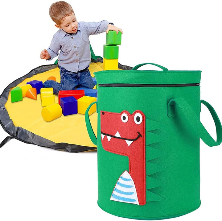 Faltbare Aufbewahrungstasche mit Spielmatte, Spielzeug-Organizer, Spielzeug-Aufbewahrungstasche mit