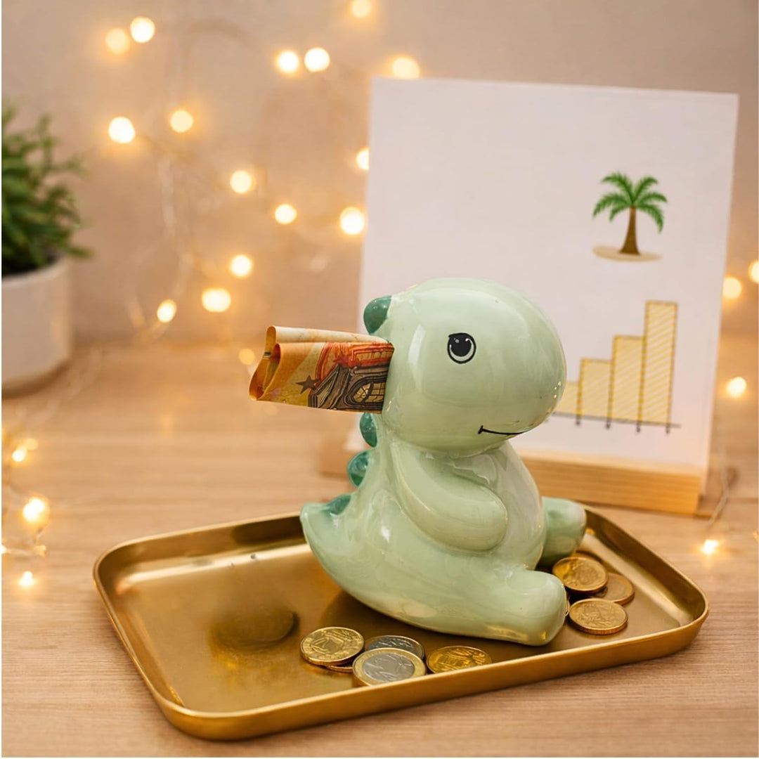Sparfigur, Spartier, Spardose, Sparbüchse, Kinderspardose, Sparfigur, Sparschwein als Dino, Spardino