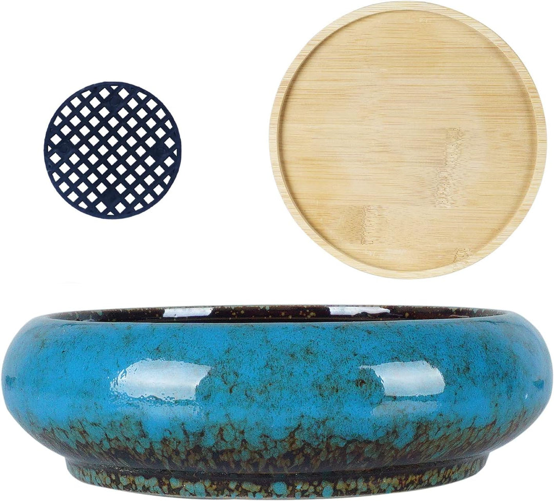 ARTKETTY 18,5 cm Rund Sukkulente Pflanzgefässe Töpfe Mit Drainageloch Bonsai Töpfe Garten Dekorative
