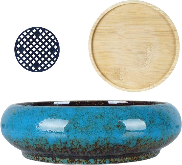 ARTKETTY 18,5 cm Rund Sukkulente Pflanzgefässe Töpfe Mit Drainageloch Bonsai Töpfe Garten Dekorative