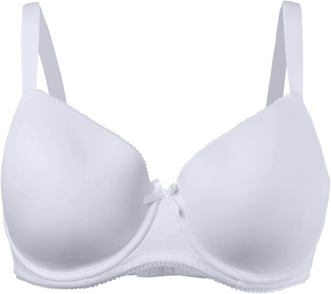 Ulla Popken Damen Basic, Rundhalsausschnitt, Slim, Baumwolle T-Shirt 85E Weiss, 85E Weiß