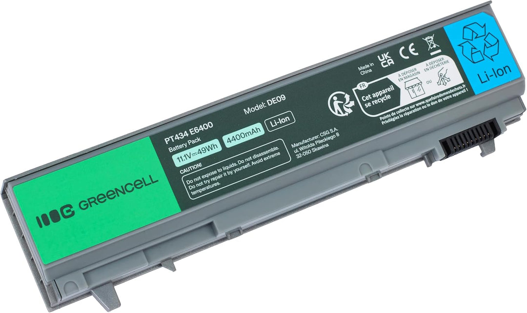 Green Cell Laptop Akku Dell PT434 W1193 4M529 NM631 KY477 MN63 für Dell Latitude E6400 E6410 E6500 E