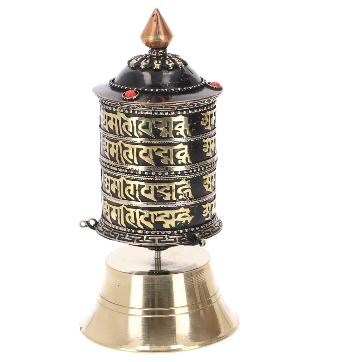 GURU SHOP Tibetische Gebetsmühle 18 cm, Mehrfarbig
