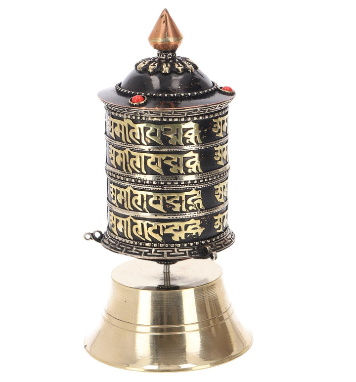 GURU SHOP Tibetische Gebetsmühle 18 cm, Mehrfarbig