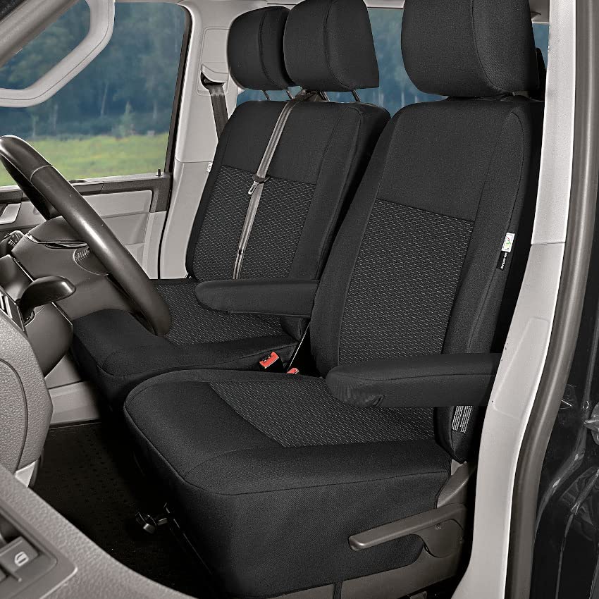 Sitzbezüge Sitzschoner Fahrersitzbezug Doppelbankbezug kompatiebel mit VW T5 2003-2015