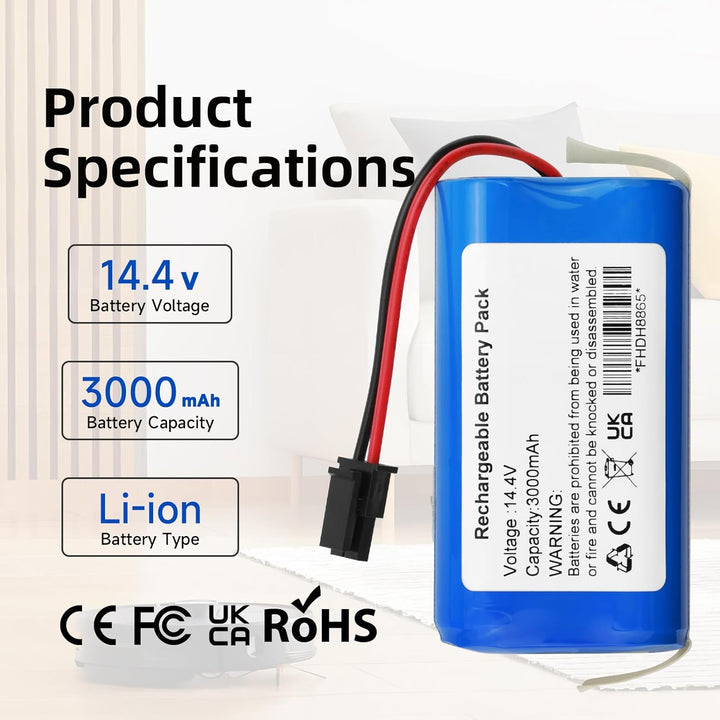 K KYUER Ersatz Saugroboter Akku Kompatibel mit - Kyvol Cybovac L20 E20 E30 E31 Coredy R750 G800 G850