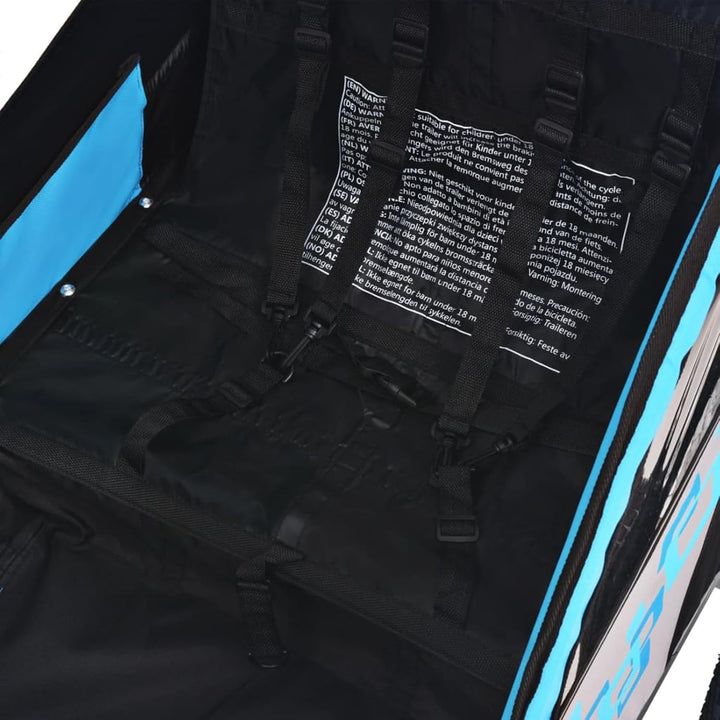 Fahrradanhänger 2 Kinder 30kg Rot Schwarz | Robust &amp; sicher, Komfort für 1-2 Kinder, max 30kg Grau u