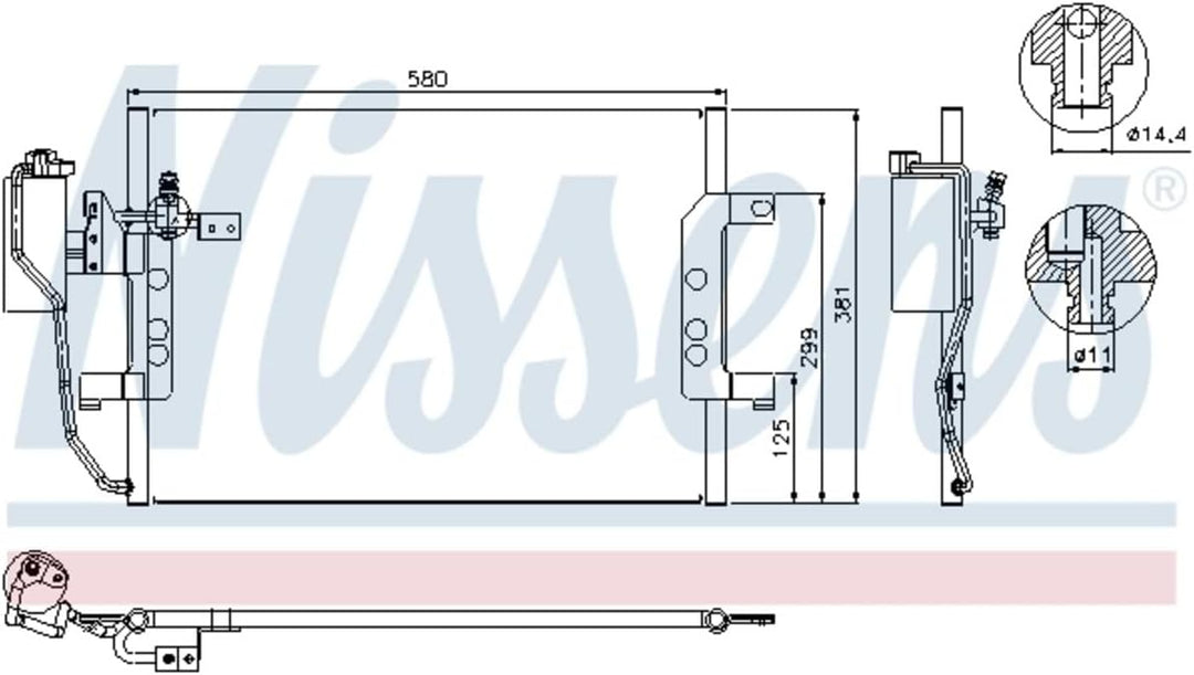 Nissens 94588 Kondensator, Klimaanlage