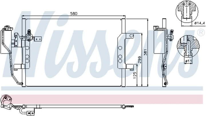 Nissens 94588 Kondensator, Klimaanlage