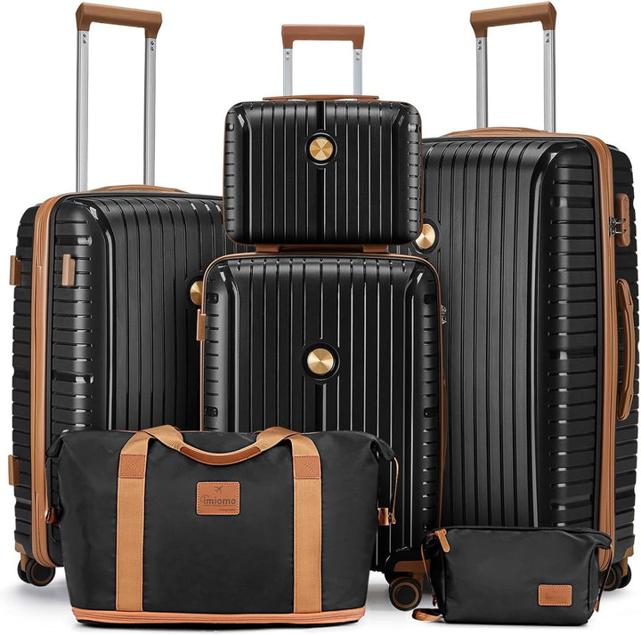 Joyway Kofferset 6tlg Hartschale Leicht PP mit 4 Rollen und TSA-Schloss Der Gepäcksets Enthält 1 Kos